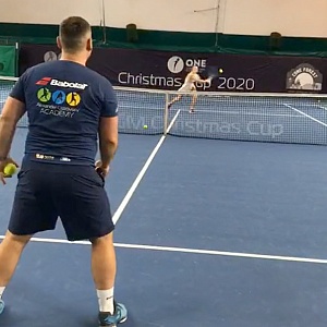 Онлайн-тренировка по теннису с Егором Кузляновым и Алиной Хватовой