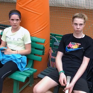 Онлайн-тренировка по теннису Халила Ибрагимова с Дарьей Шадчневой