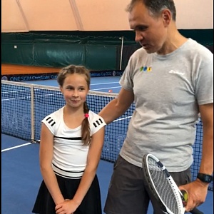 Тренировка по теннису с В.Скворцовым, Е.Макаровой и Н.Максименко