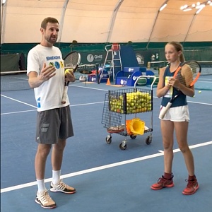 Тренировка по теннису с Дмитрием Новиковым и Дарьей Корешковой